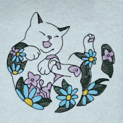 Floral Cat Silhouette