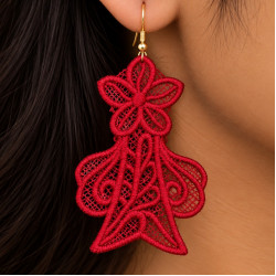 Floral Celtic Cross FSL Earring