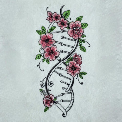 Floral DNA Border