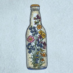 Floral Glass Bottle
