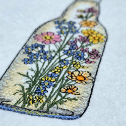 Floral Glass Bottle