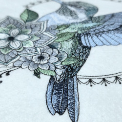 Floral Hummingbird Mandala Art