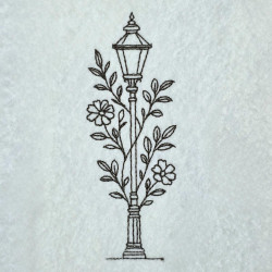 Floral Lamp Embroidery Design