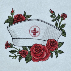 Floral Nurse Cap