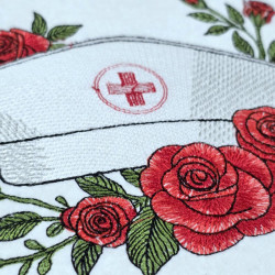 Floral Nurse Cap