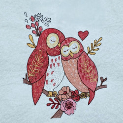 Floral Owl Couple