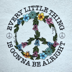 Floral Peace Sign And Quote