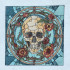 Floral Skull Block