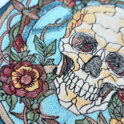 Floral Skull Block