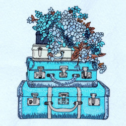 Floral Travel Suitcase