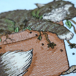 Fluffy Cat On Flower Pot