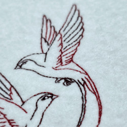 Flying Birds Line Art