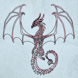 Flying Dragon Line Art