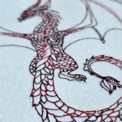 Flying Dragon Line Art