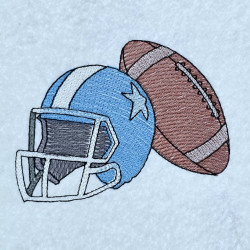 Football Helmet And Ball 