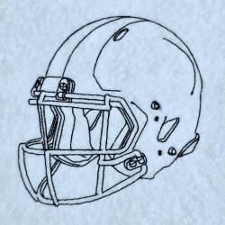 Football Helmet Line Art
