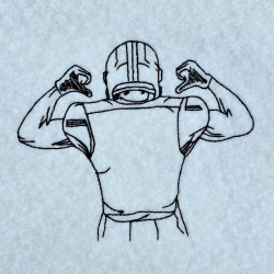 Football Player Strength Line Art
