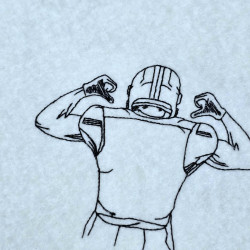 Football Player Strength Line Art