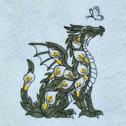 Forest Spirit Dragon With Butterfly