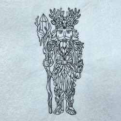 Forest Wizard Nutcracker Line Art