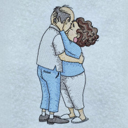 Forever Love Older Couple Embrace