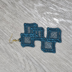 Four-Square Woven Knot FSL Earring