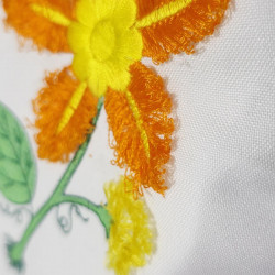 Fringe Orange Flower With Leaf