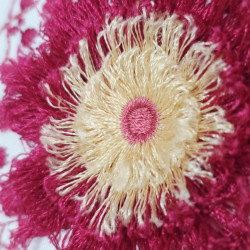 Fringe Round Pink Flower