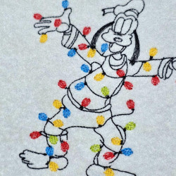 Funny Christmas Dog Line Art