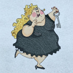 Funny Lady Holding Key