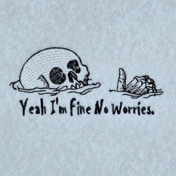 Funny Skull No Worries Quote