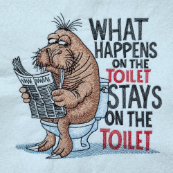 Funny Walrus Toilet Quote