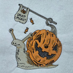 Garden Snail And Pumpkin