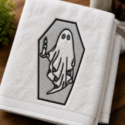 Ghost Coffin Embossed