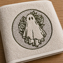 Ghost With Flowers Embossed