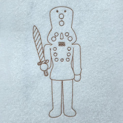 Gingerbread Nutcracker Soldier Line Art