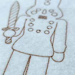 Gingerbread Nutcracker Soldier Line Art