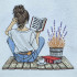 Girl Reading With Lavender
