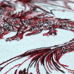 Glacier Dragon Line Art