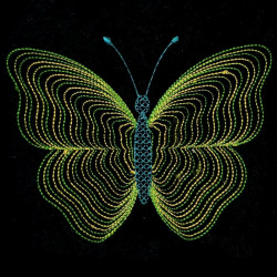 Gold Teal Blending Butterfly