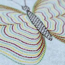 Gold Teal Blending Butterfly