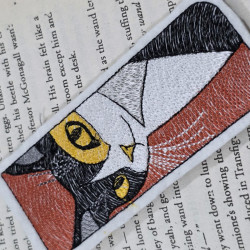 Golden Amber Eyes Cat ITH Bookmark