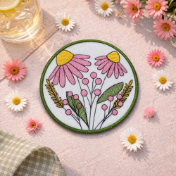 Golden Daisy Garden ITH Coaster