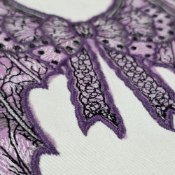 Gothic Purple Dragon Wing Bow Applique