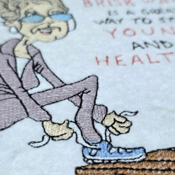 Grannys Brisk Walk Health Quote