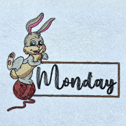 Groovy Bunny With Yarn Ball Monday