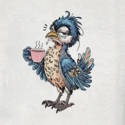 Grumpy Bird Coffee Time