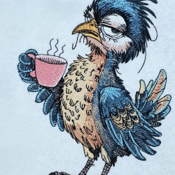 Grumpy Bird Coffee Time