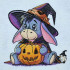Halloween Donkey With Pumpkin