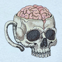 Halloween Skull Cup With Brain